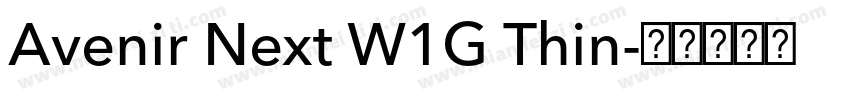 Avenir Next W1G Thin字体转换